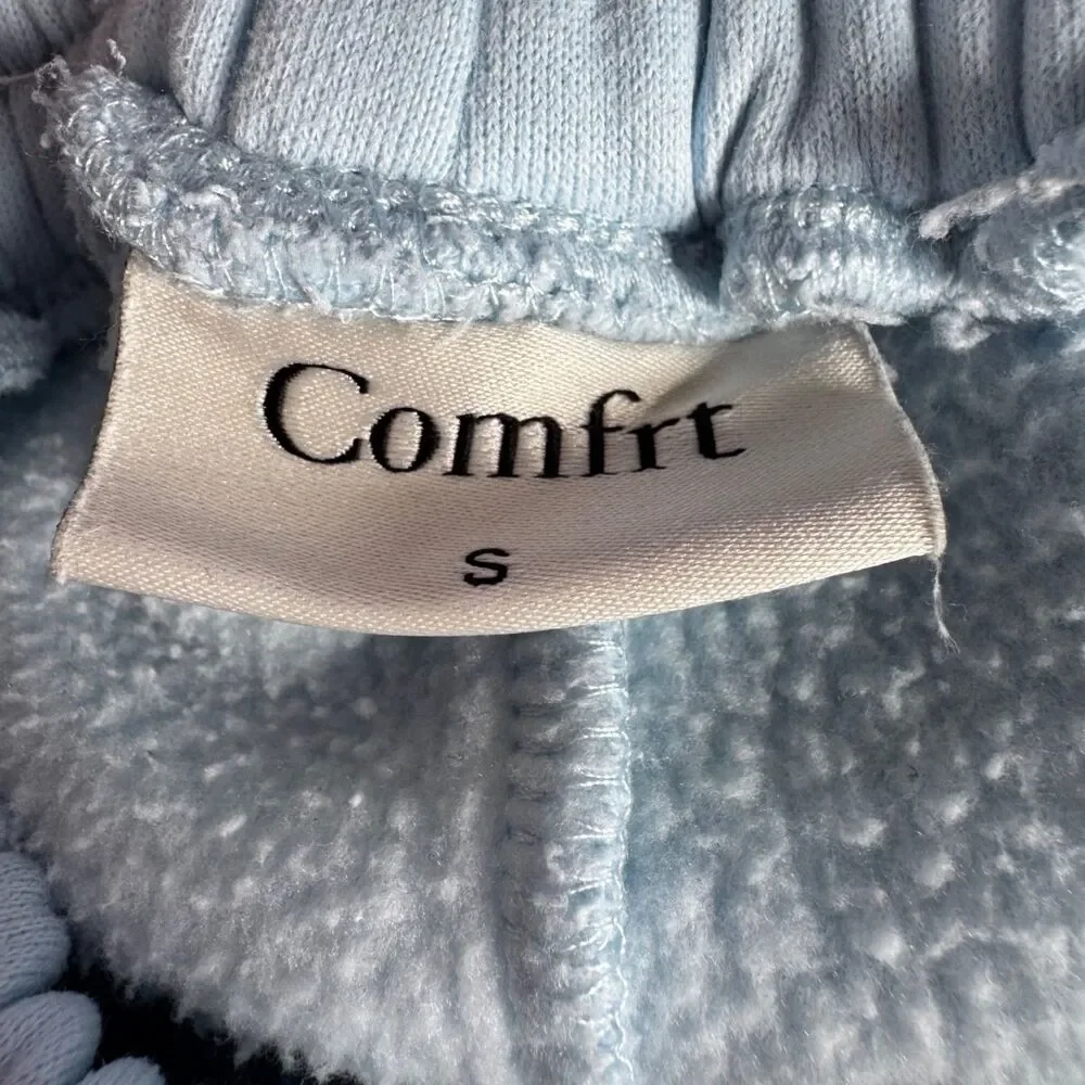 Comfrt Kids Pastel Edit Sweatpants Baby Blue Fleece Joggers Youth Small